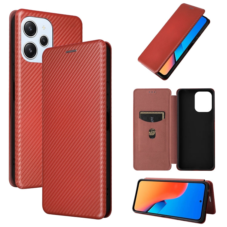 Carbon Fiber Texture Flip Leather Phone Case, For Xiaomi Redmi Note 13 Pro, For Xiaomi Redmi K60 Ultra, For Xiaomi Redmi 12R / Poco M6 Pro, For Xiaomi Redmi 12 4G