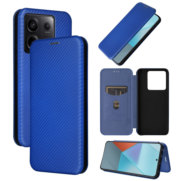 Carbon Fiber Texture Flip Leather Phone Case, For Xiaomi Redmi Note 13 Pro, For Xiaomi Redmi K60 Ultra, For Xiaomi Redmi 12R / Poco M6 Pro, For Xiaomi Redmi 12 4G