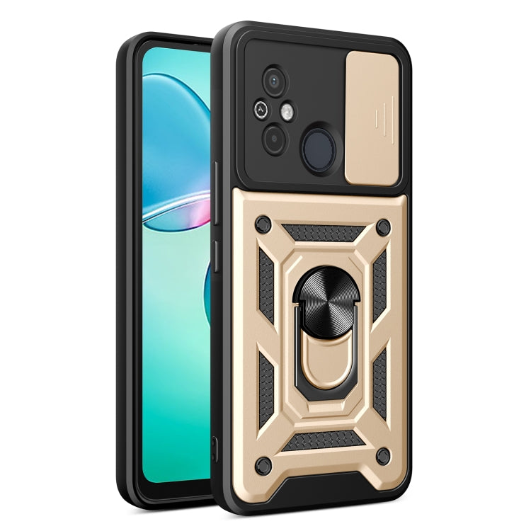 Sliding Camera Cover Design TPU Hybrid PC Phone Case, For Xiaomi Redmi 12 4G, For Xiaomi Redmi 12C 4G / 11A 4G