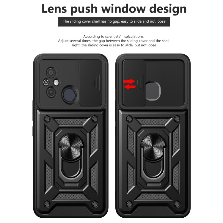 Sliding Camera Cover Design TPU Hybrid PC Phone Case, For Xiaomi Redmi 12 4G, For Xiaomi Redmi 12C 4G / 11A 4G