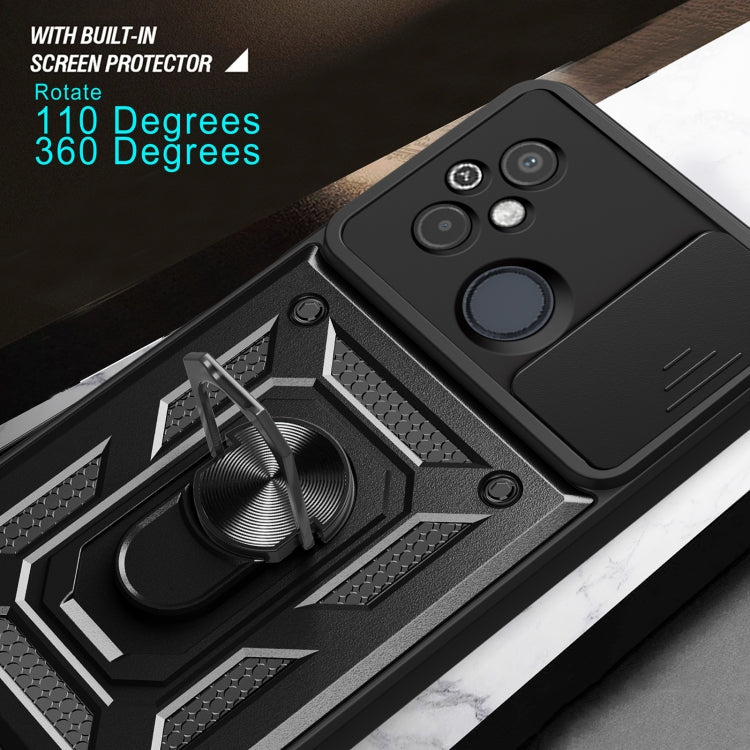 Sliding Camera Cover Design TPU Hybrid PC Phone Case, For Xiaomi Redmi 12 4G, For Xiaomi Redmi 12C 4G / 11A 4G