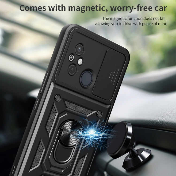 Sliding Camera Cover Design TPU Hybrid PC Phone Case, For Xiaomi Redmi 12 4G, For Xiaomi Redmi 12C 4G / 11A 4G
