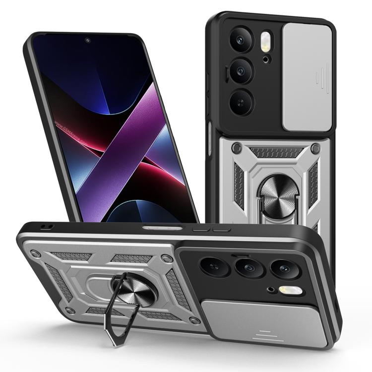 Sliding Camera Cover Design TPU+PC Phone Case, For Realme P3 Pro 5G, For Realme C75 4G / 14x 5G Global, For Realme 13+ 5G, For Realme 13 Pro / 13 Pro+ 5G, For Realme C61 / C63, For Realme 12 5G Global