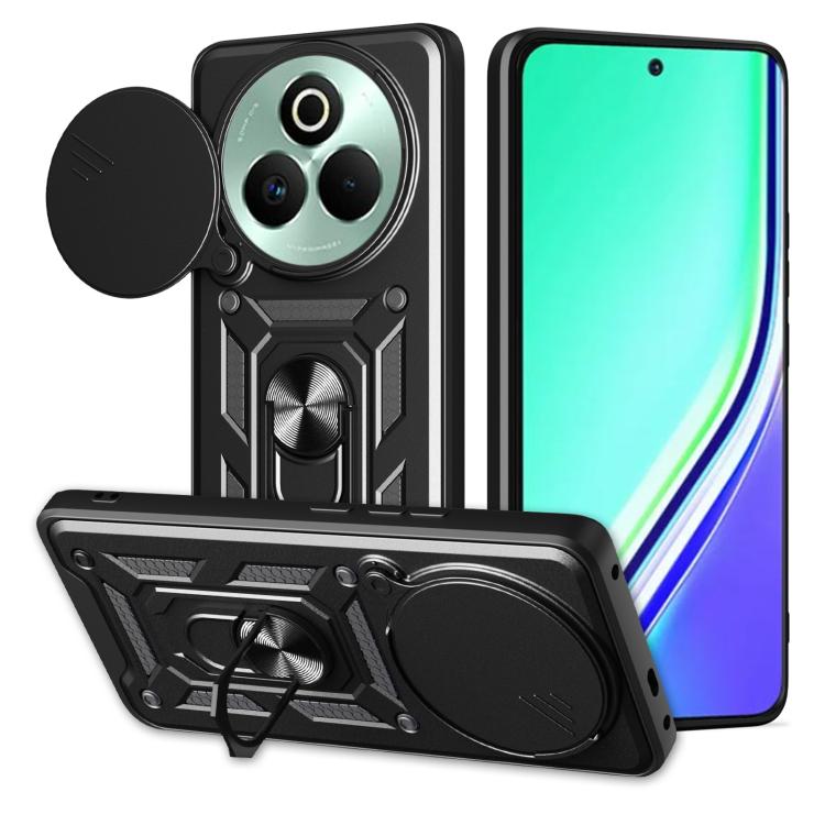 Sliding Camera Cover Design TPU+PC Phone Case, For Realme P3 Pro 5G, For Realme C75 4G / 14x 5G Global, For Realme 13+ 5G, For Realme 13 Pro / 13 Pro+ 5G, For Realme C61 / C63, For Realme 12 5G Global