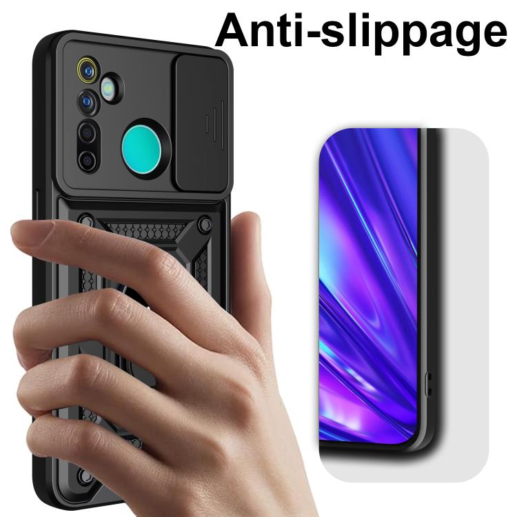 Sliding Camera Cover Design TPU+PC Phone Case, For Realme 5 Pro, For Realme 5