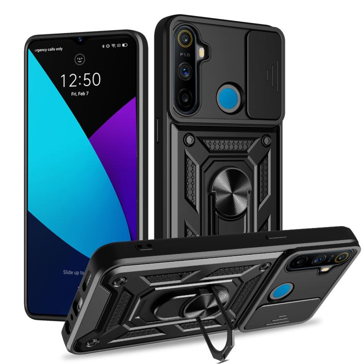 Sliding Camera Cover Design TPU+PC Phone Case, For Realme GT3 5G, For Realme C21Y / C25Y, For Realme C25 / C15, For Realme 5 Pro, For Realme 5