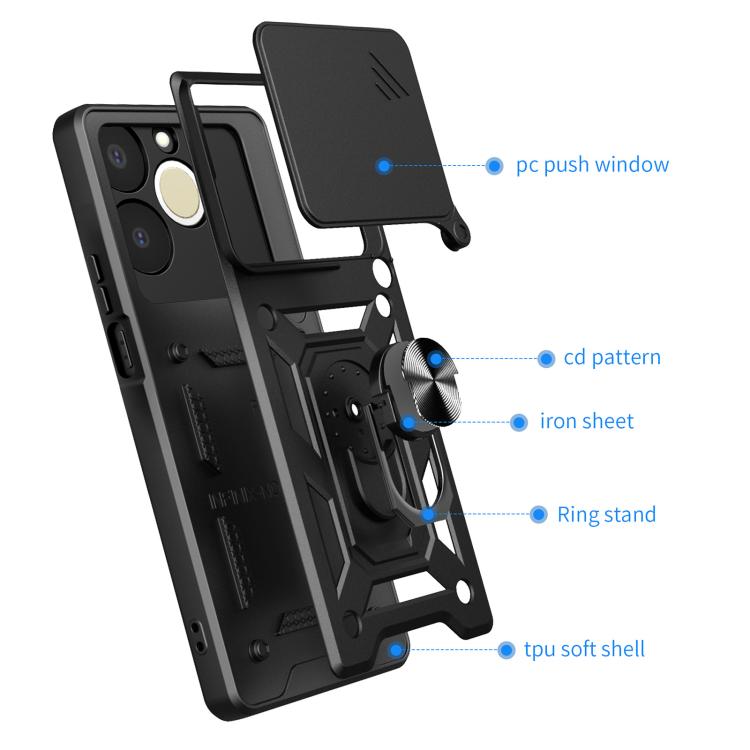 Sliding Camera Cover Design TPU+PC Phone Case, For Realme C71 India / Note 70T 4G, For Realme 15x 5G India / C85 5G, For Realme C85 Pro 5G India, For Realme 15T 5G, For Realme C71 4G, For Realme Neo7x / P3 5G
