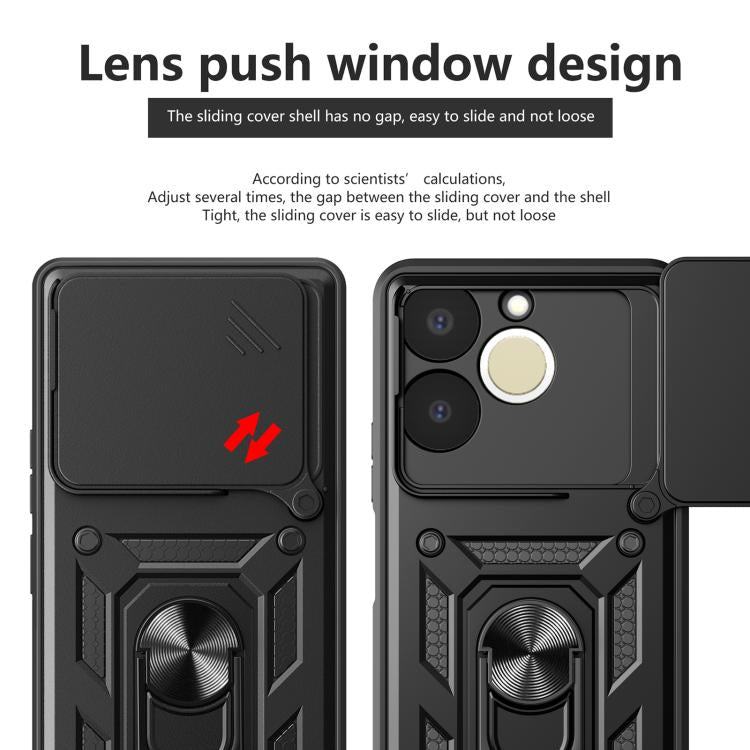Sliding Camera Cover Design TPU+PC Phone Case, For Realme C71 India / Note 70T 4G, For Realme 15x 5G India / C85 5G, For Realme C85 Pro 5G India, For Realme 15T 5G, For Realme C71 4G, For Realme Neo7x / P3 5G