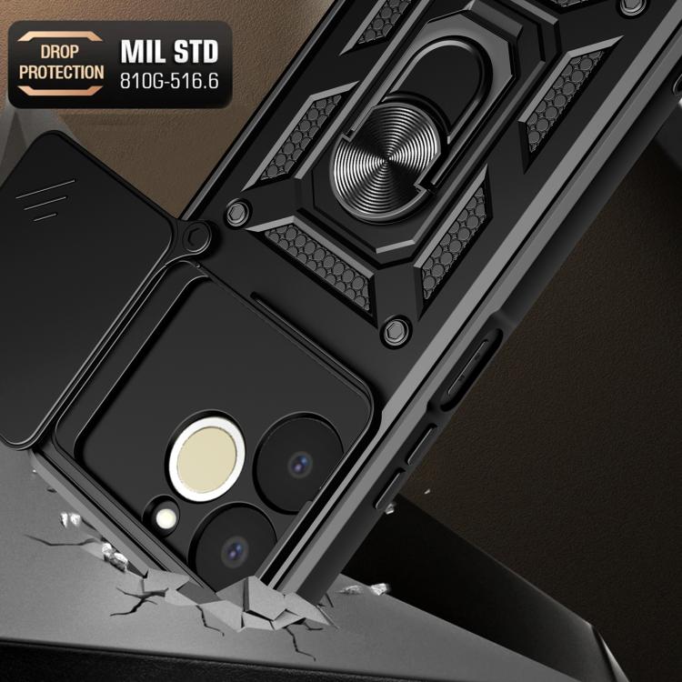 Sliding Camera Cover Design TPU+PC Phone Case, For Realme C71 India / Note 70T 4G, For Realme 15x 5G India / C85 5G, For Realme C85 Pro 5G India, For Realme 15T 5G, For Realme C71 4G, For Realme Neo7x / P3 5G