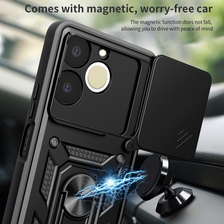 Sliding Camera Cover Design TPU+PC Phone Case, For Realme C71 India / Note 70T 4G, For Realme 15x 5G India / C85 5G, For Realme C85 Pro 5G India, For Realme 15T 5G, For Realme C71 4G, For Realme Neo7x / P3 5G