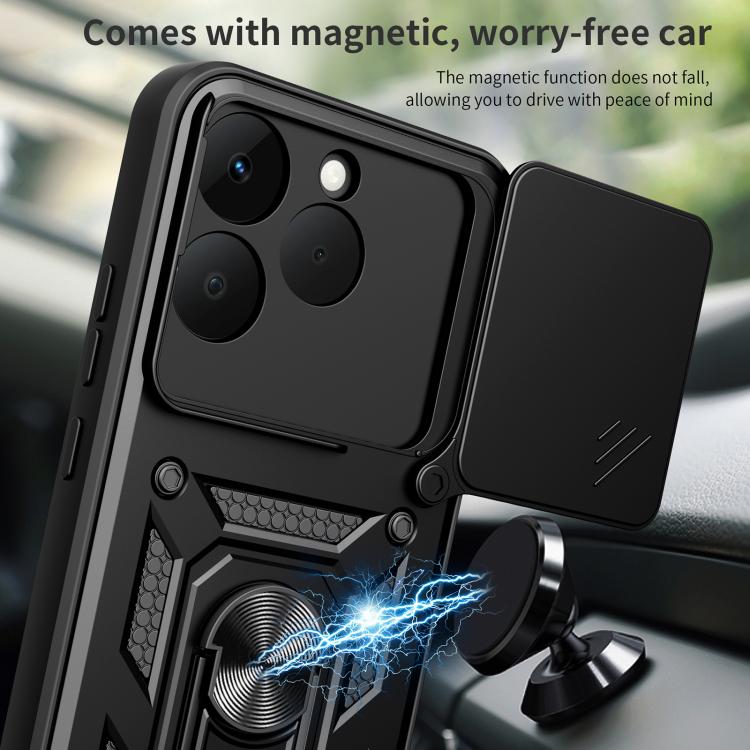 Sliding Camera Cover Design TPU+PC Phone Case, For Realme 15T 5G, For Realme C71 4G, For Realme Neo7x / P3 5G, For Realme P3 Pro 5G, For Realme C75 4G / 14x 5G Global, For Realme 13+ 5G
