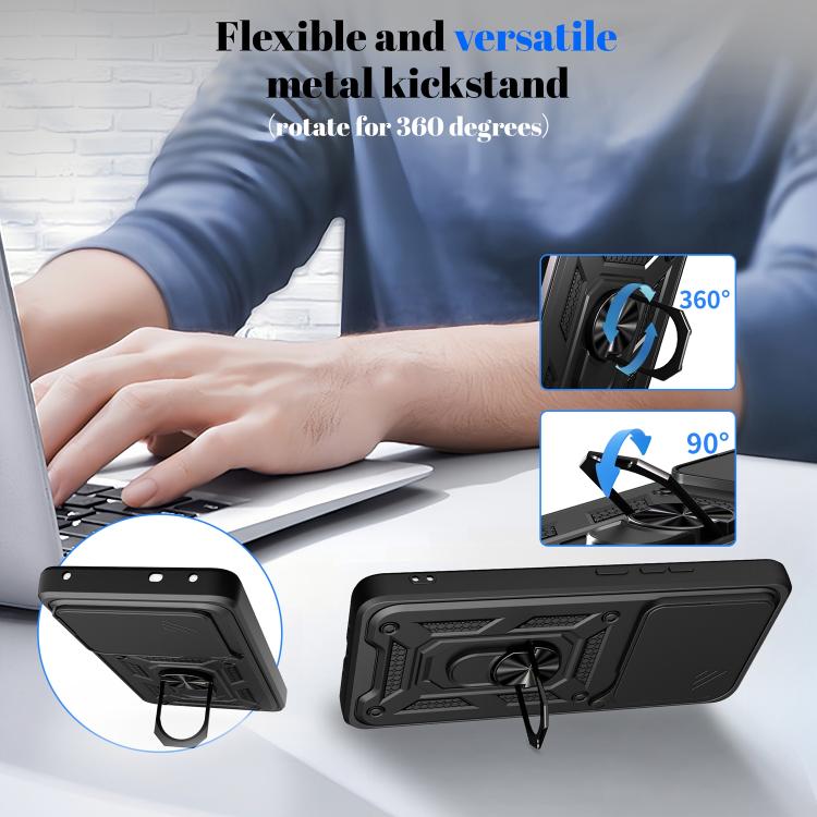 Sliding Camera Cover Design TPU+PC Phone Case, For Realme 16 Pro+ 5G Global, For Realme 16 Pro / 16 Pro+ 5G, For Realme P4x 5G India, For Realme C71 India / Note 70T 4G, For Realme 15x 5G India / C85 5G, For Realme C85 Pro 5G India