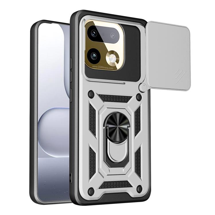 Sliding Camera Cover Design TPU+PC Phone Case, For Realme 16 Pro+ 5G Global, For Realme 16 Pro / 16 Pro+ 5G, For Realme P4x 5G India, For Realme C71 India / Note 70T 4G, For Realme 15x 5G India / C85 5G, For Realme C85 Pro 5G India