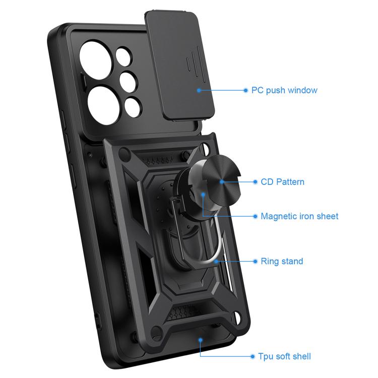 Sliding Camera Cover Design TPU+PC Phone Case, For Realme P4 Power 5G, For Realme C83 5G, For Realme 16 5G, For Realme 16 Pro+ 5G Global, For Realme 16 Pro / 16 Pro+ 5G, For Realme P4x 5G India