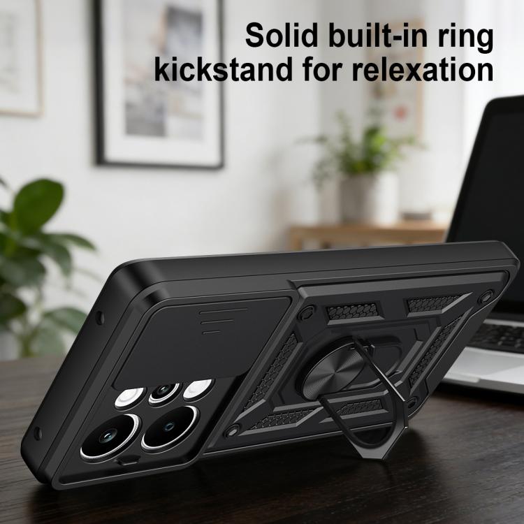 Sliding Camera Cover Design TPU+PC Phone Case, For Realme P4 Power 5G, For Realme C83 5G, For Realme 16 5G, For Realme 16 Pro+ 5G Global, For Realme 16 Pro / 16 Pro+ 5G, For Realme P4x 5G India