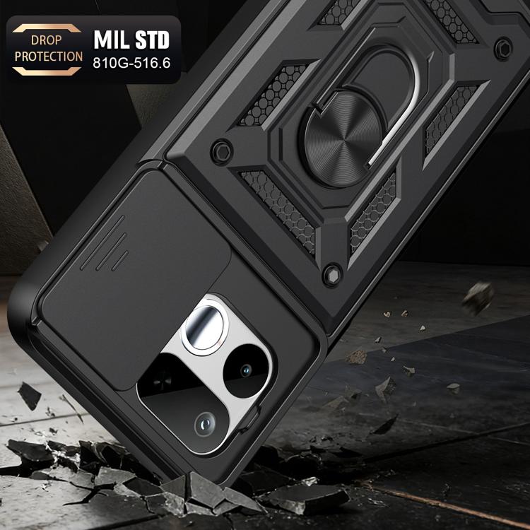 Sliding Camera Cover Design TPU+PC Phone Case, For Realme 16T 5G, For Realme C100i / C100x 4G, For Realme C100 4G, For Realme P4 Power 5G, For Realme C83 5G, For Realme 16 5G