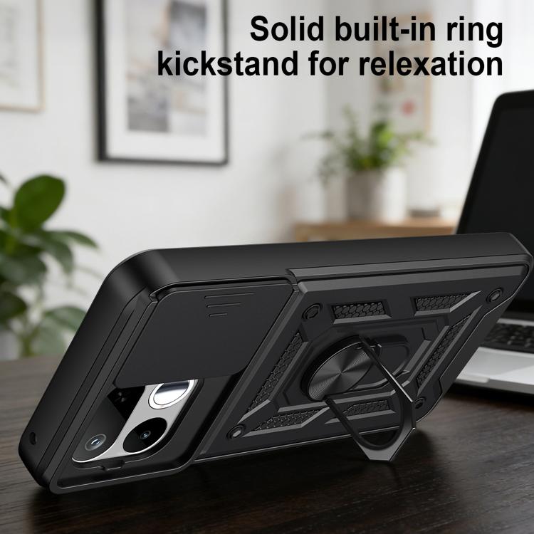 Sliding Camera Cover Design TPU+PC Phone Case, For Realme 16T 5G, For Realme C100i / C100x 4G, For Realme C100 4G, For Realme P4 Power 5G, For Realme C83 5G, For Realme 16 5G
