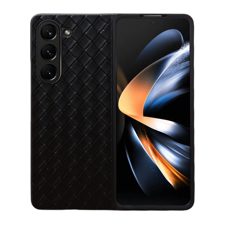 Woven Texture Folding Phone Case, For Samsung Galaxy Z Fold5 5G, For Samsung Galaxy Z Flip5 5G