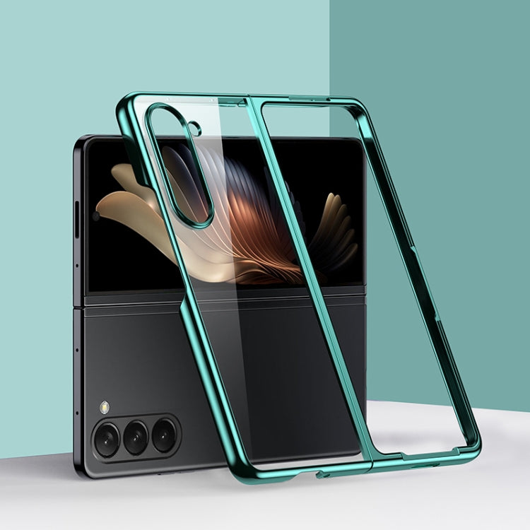 Transparent Electroplating All-inclusive Folding Phone Case, For Samsung Galaxy Z Fold5 5G, For Samsung Galaxy Z Flip5 5G