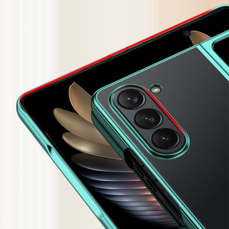 Transparent Electroplating All-inclusive Folding Phone Case, For Samsung Galaxy Z Fold5 5G, For Samsung Galaxy Z Flip5 5G