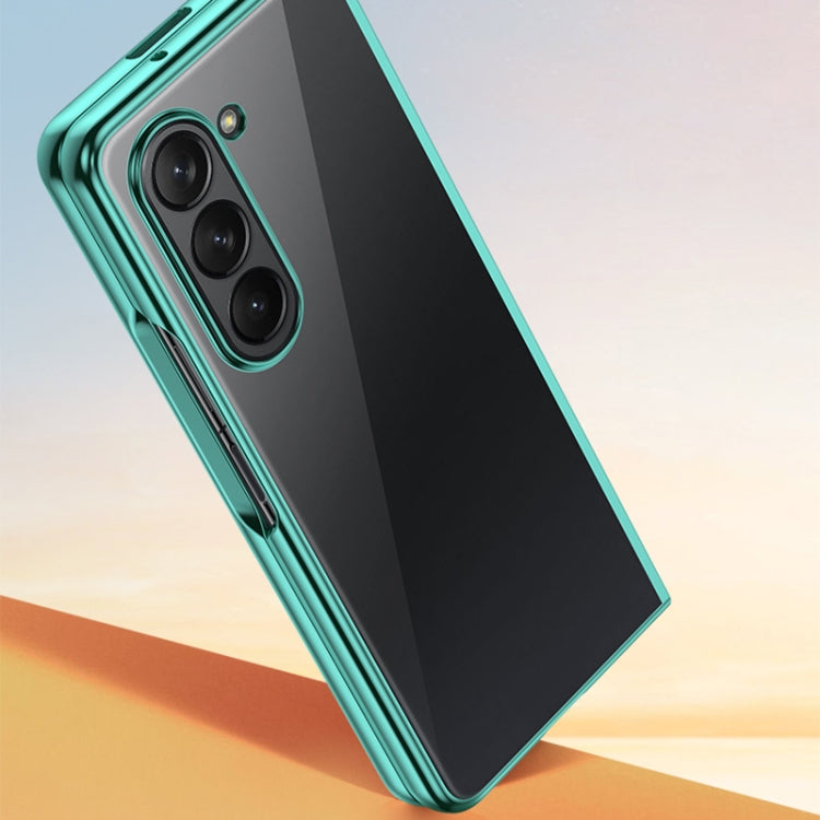 Transparent Electroplating All-inclusive Folding Phone Case, For Samsung Galaxy Z Fold5 5G, For Samsung Galaxy Z Flip5 5G
