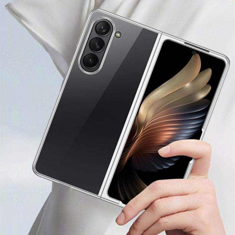 Transparent Electroplating All-inclusive Folding Phone Case, For Samsung Galaxy Z Fold5 5G, For Samsung Galaxy Z Flip5 5G
