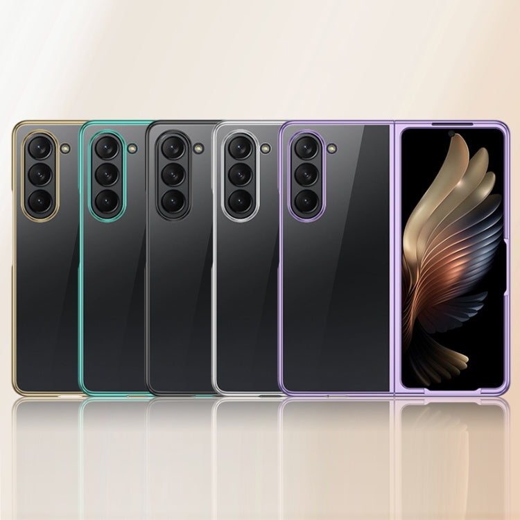 Transparent Electroplating All-inclusive Folding Phone Case, For Samsung Galaxy Z Fold5 5G, For Samsung Galaxy Z Flip5 5G