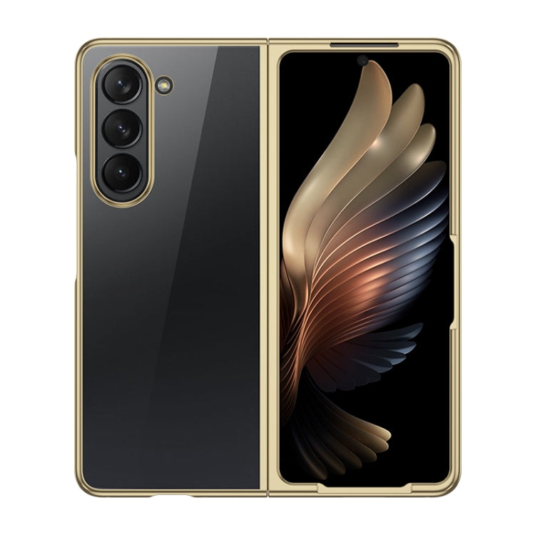 Transparent Electroplating All-inclusive Folding Phone Case, For Samsung Galaxy Z Fold5 5G, For Samsung Galaxy Z Flip5 5G