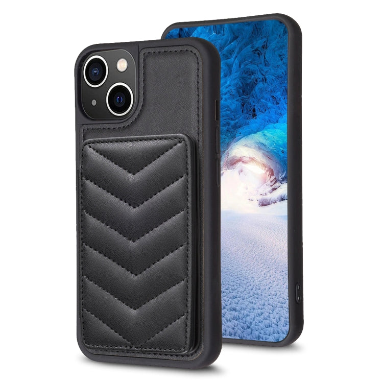 BF26 Wave Pattern Card Bag Holder Phone Case, For iPhone 15 Pro Max, For iPhone 14 Plus, For iPhone 15 Pro, For iPhone 14 / 13, For iPhone 14 Pro, For iPhone 15 Plus