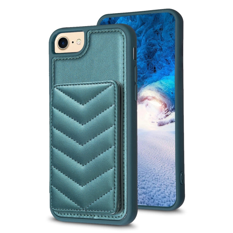 BF26 Wave Pattern Card Bag Holder Phone Case, For iPhone 15, For iPhone 14 Pro Max, For iPhone SE 2022 / 2020 / 8 / 7, For iPhone 13 Pro Max, For iPhone 13 Pro, For iPhone 12 / 12 Pro
