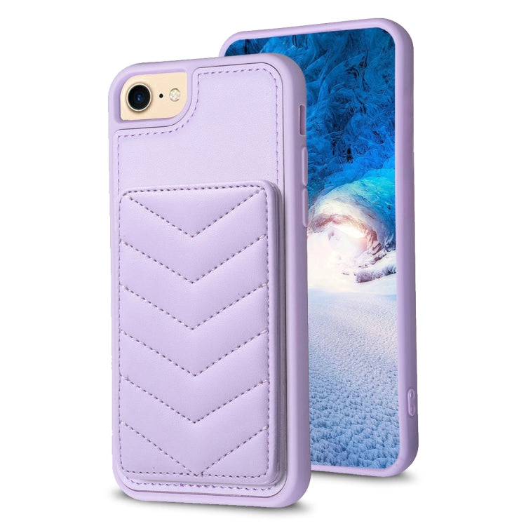 BF26 Wave Pattern Card Bag Holder Phone Case, For iPhone 15, For iPhone 14 Pro Max, For iPhone SE 2022 / 2020 / 8 / 7, For iPhone 13 Pro Max, For iPhone 13 Pro, For iPhone 12 / 12 Pro