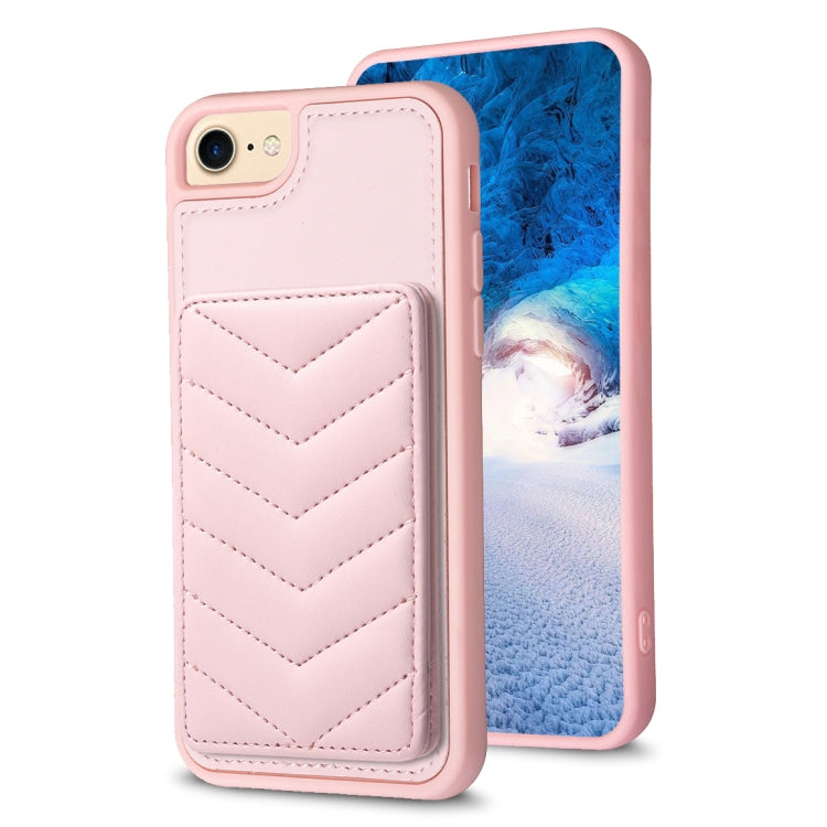 BF26 Wave Pattern Card Bag Holder Phone Case, For iPhone 15, For iPhone 14 Pro Max, For iPhone SE 2022 / 2020 / 8 / 7, For iPhone 13 Pro Max, For iPhone 13 Pro, For iPhone 12 / 12 Pro