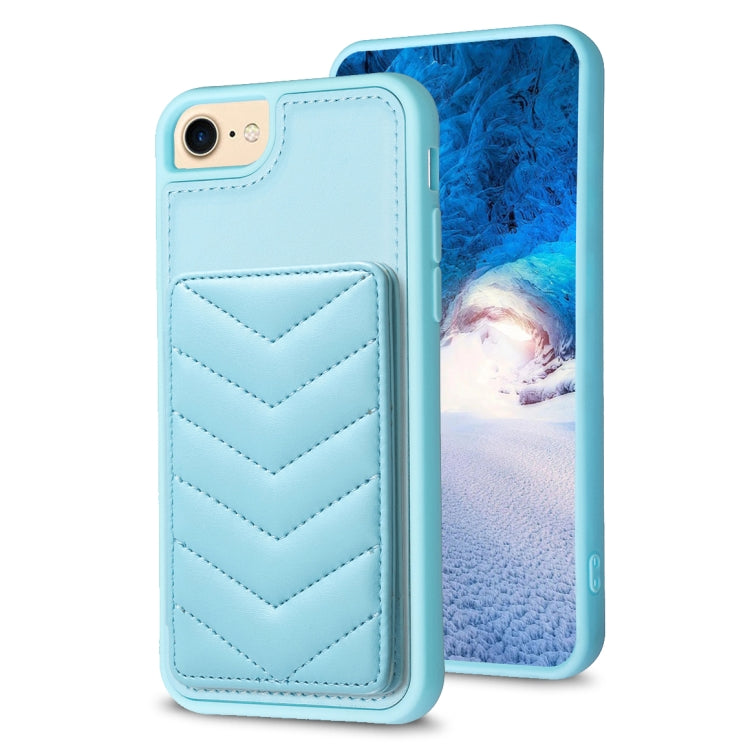BF26 Wave Pattern Card Bag Holder Phone Case, For iPhone 15, For iPhone 14 Pro Max, For iPhone SE 2022 / 2020 / 8 / 7, For iPhone 13 Pro Max, For iPhone 13 Pro, For iPhone 12 / 12 Pro