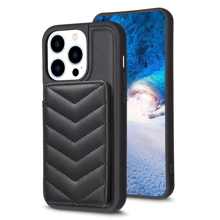 BF26 Wave Pattern Card Bag Holder Phone Case, For iPhone 15, For iPhone 14 Pro Max, For iPhone SE 2022 / 2020 / 8 / 7, For iPhone 13 Pro Max, For iPhone 13 Pro, For iPhone 12 / 12 Pro