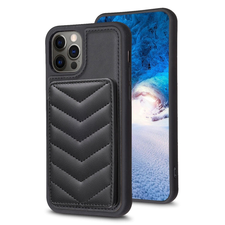 BF26 Wave Pattern Card Bag Holder Phone Case, For iPhone 15, For iPhone 14 Pro Max, For iPhone SE 2022 / 2020 / 8 / 7, For iPhone 13 Pro Max, For iPhone 13 Pro, For iPhone 12 / 12 Pro