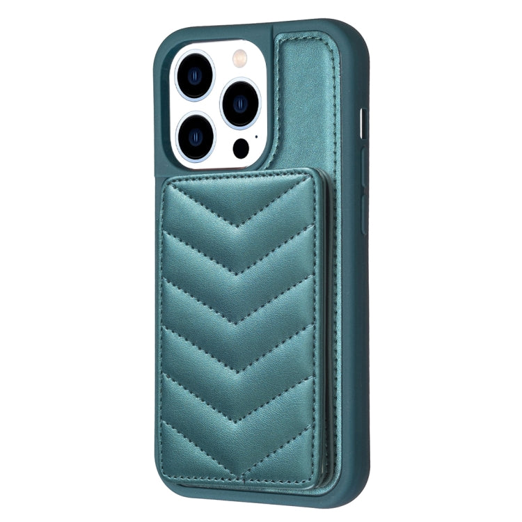 BF26 Wave Pattern Card Bag Holder Phone Case, For iPhone 15 Pro Max, For iPhone 14 Plus, For iPhone 15 Pro, For iPhone 14 / 13, For iPhone 14 Pro, For iPhone 15 Plus