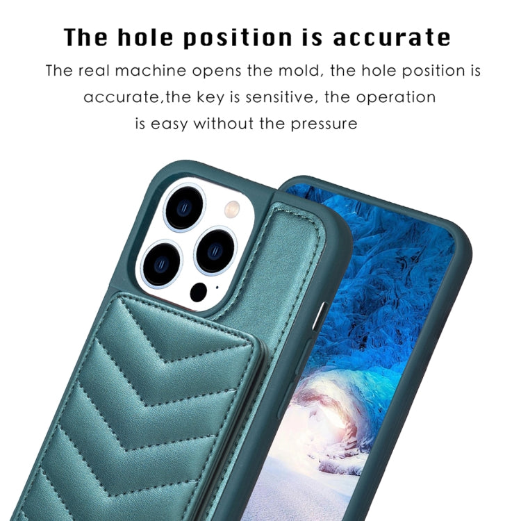 BF26 Wave Pattern Card Bag Holder Phone Case, For iPhone 15 Pro Max, For iPhone 14 Plus, For iPhone 15 Pro, For iPhone 14 / 13, For iPhone 14 Pro, For iPhone 15 Plus