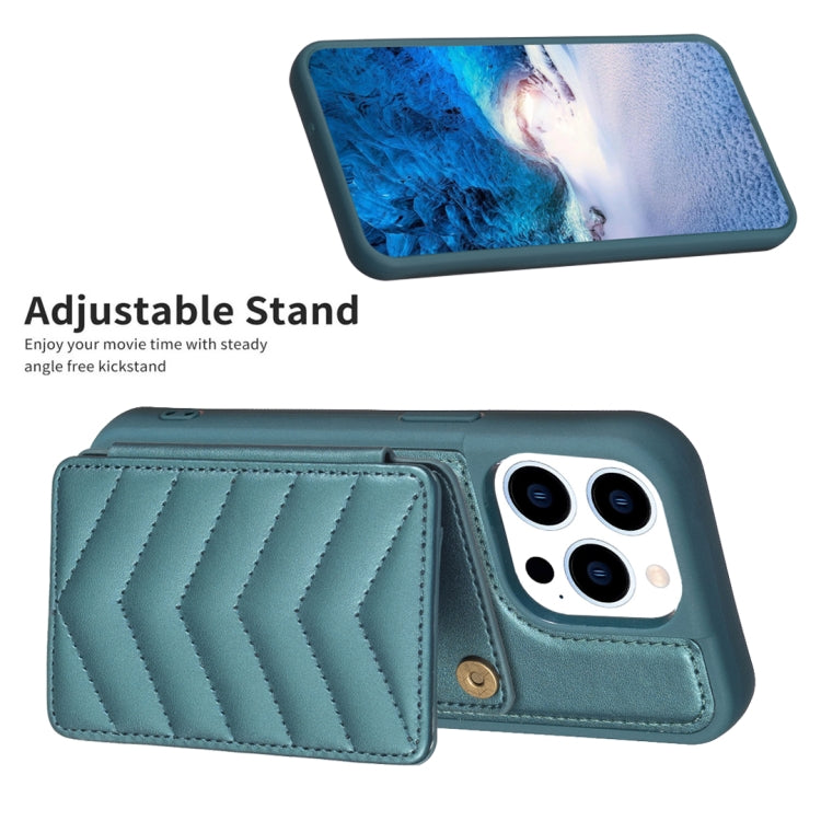 BF26 Wave Pattern Card Bag Holder Phone Case, For iPhone 15 Pro Max, For iPhone 14 Plus, For iPhone 15 Pro, For iPhone 14 / 13, For iPhone 14 Pro, For iPhone 15 Plus