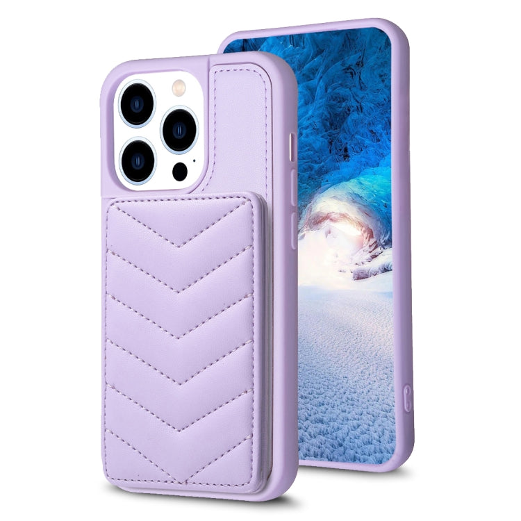 BF26 Wave Pattern Card Bag Holder Phone Case, For iPhone 15 Pro Max, For iPhone 14 Plus, For iPhone 15 Pro, For iPhone 14 / 13, For iPhone 14 Pro, For iPhone 15 Plus