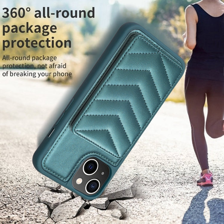 BF26 Wave Pattern Card Bag Holder Phone Case, For iPhone 15, For iPhone 14 Pro Max, For iPhone SE 2022 / 2020 / 8 / 7, For iPhone 13 Pro Max, For iPhone 13 Pro, For iPhone 12 / 12 Pro