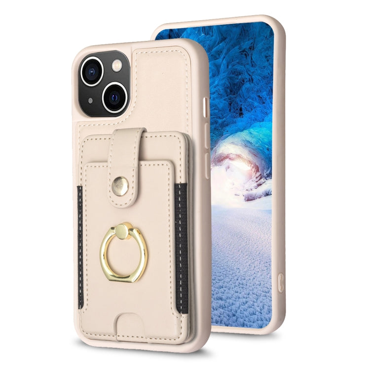 BF27 Metal Ring Card Bag Holder Phone Case, For iPhone 15 Pro Max, For iPhone 14 Plus, For iPhone 15 Pro, For iPhone 14 / 13, For iPhone 14 Pro, For iPhone 15 Plus