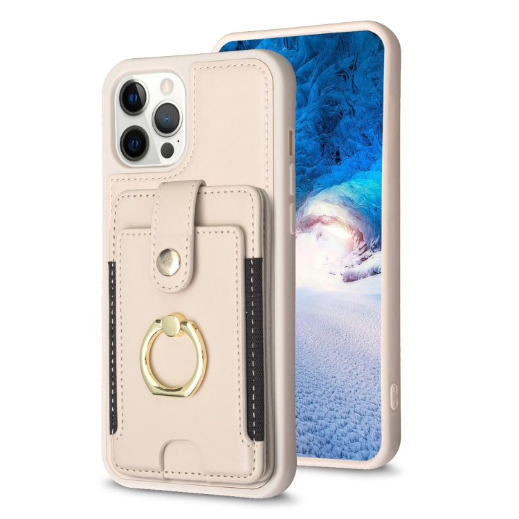 BF27 Metal Ring Card Bag Holder Phone Case, For iPhone 12 Pro Max, For iPhone 11 Pro Max, For iPhone 11, For iPhone 11 Pro, For iPhone X / XS, For iPhone XR