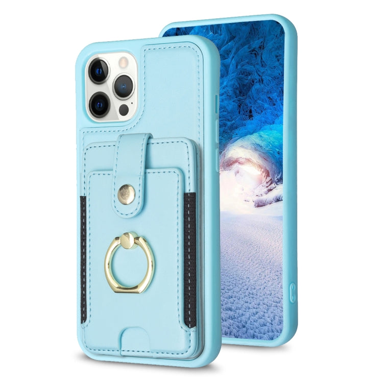 BF27 Metal Ring Card Bag Holder Phone Case, For iPhone 12 Pro Max, For iPhone 11 Pro Max, For iPhone 11, For iPhone 11 Pro, For iPhone X / XS, For iPhone XR