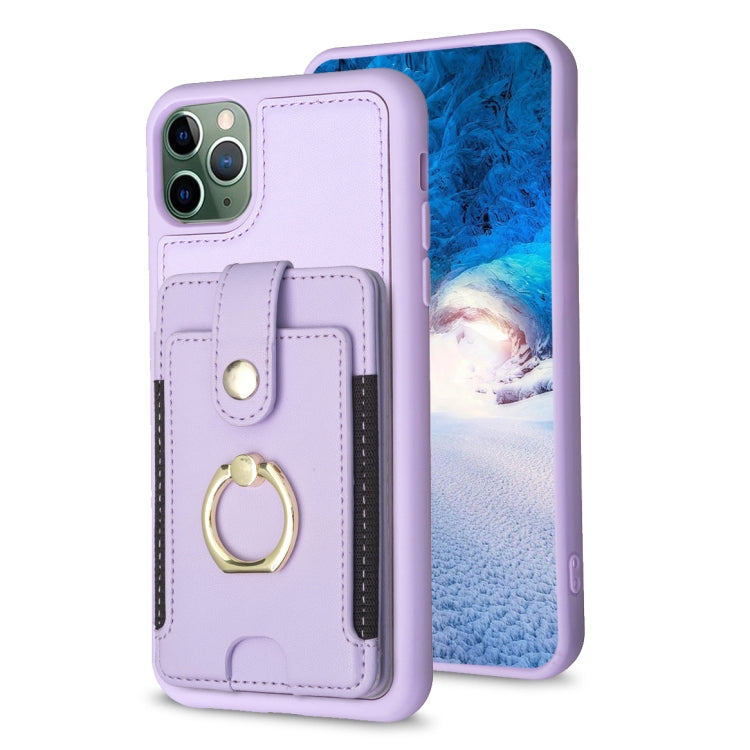 BF27 Metal Ring Card Bag Holder Phone Case, For iPhone 12 Pro Max, For iPhone 11 Pro Max, For iPhone 11, For iPhone 11 Pro, For iPhone X / XS, For iPhone XR