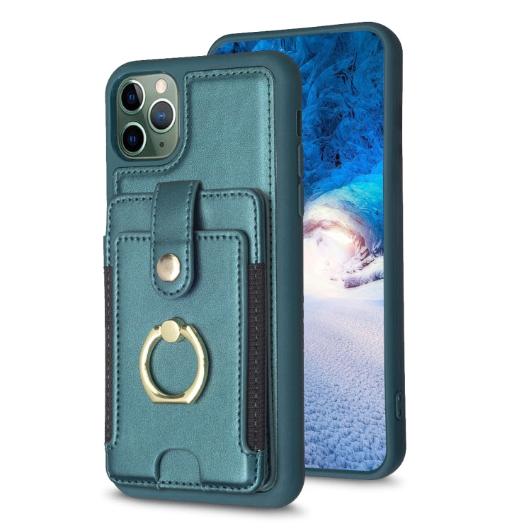 BF27 Metal Ring Card Bag Holder Phone Case, For iPhone 12 Pro Max, For iPhone 11 Pro Max, For iPhone 11, For iPhone 11 Pro, For iPhone X / XS, For iPhone XR