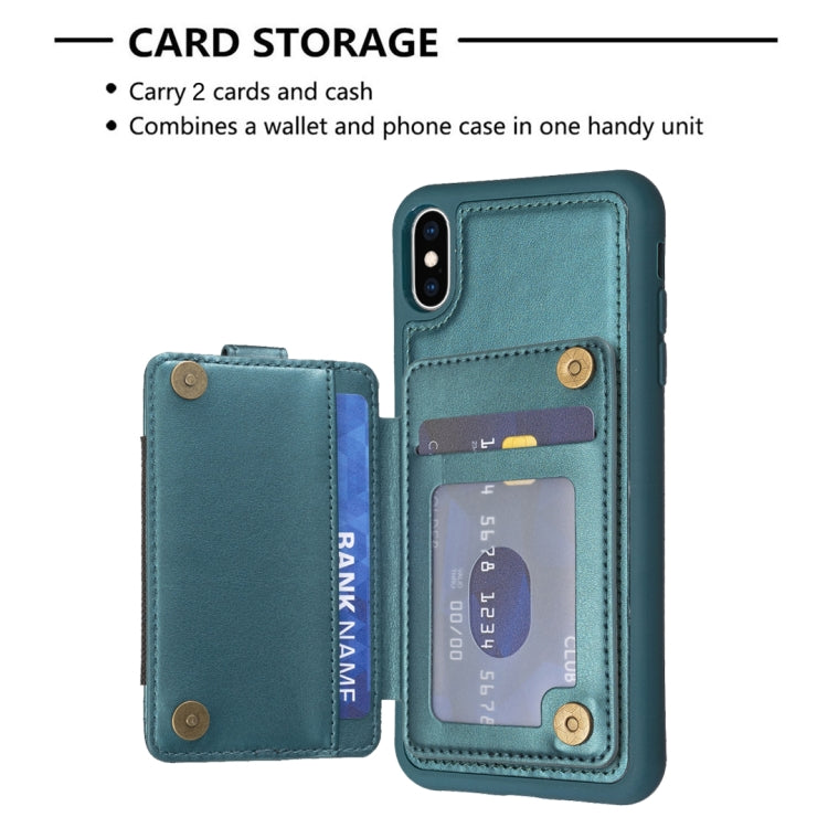 BF27 Metal Ring Card Bag Holder Phone Case, For iPhone XS Max, For iPhone 8 Plus / 7 Plus