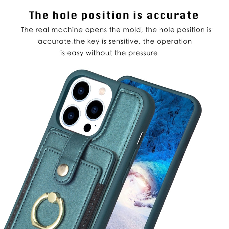 BF27 Metal Ring Card Bag Holder Phone Case, For iPhone 15 Pro Max, For iPhone 14 Plus, For iPhone 15 Pro, For iPhone 14 / 13, For iPhone 14 Pro, For iPhone 15 Plus