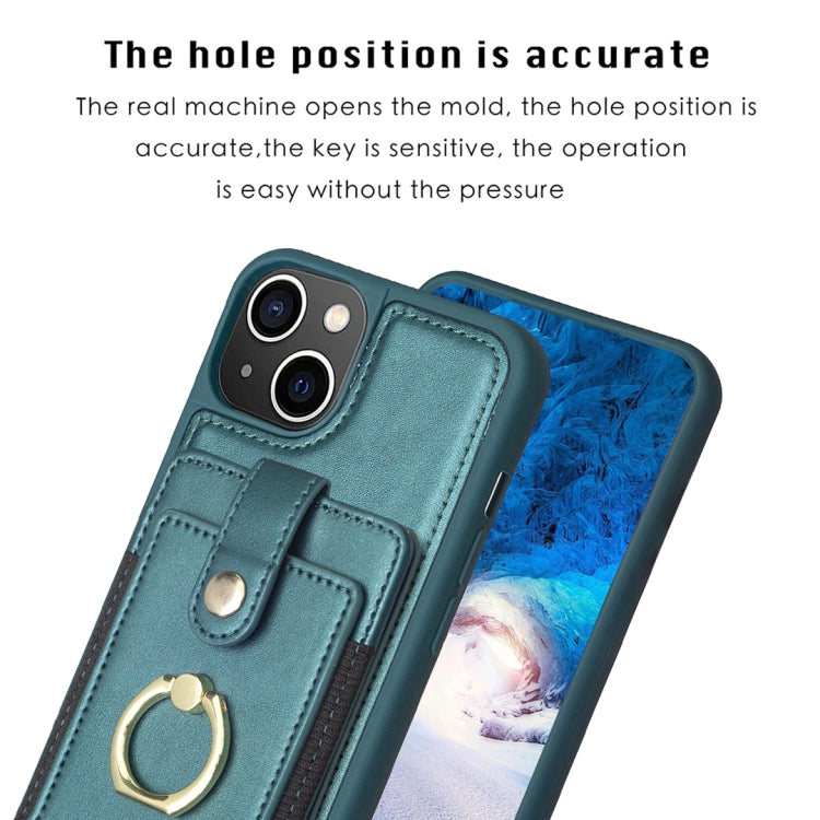 BF27 Metal Ring Card Bag Holder Phone Case, For iPhone 15, For iPhone 14 Pro Max, For iPhone SE 2022 / 2020 / 8 / 7, For iPhone 13 Pro Max, For iPhone 13 Pro, For iPhone 12 / 12 Pro