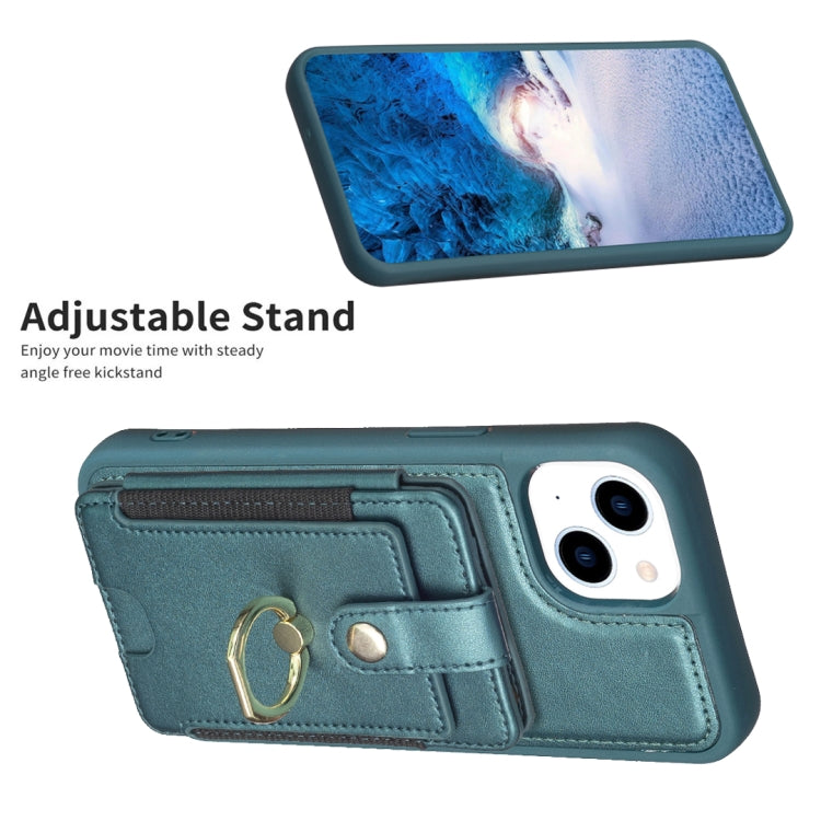 BF27 Metal Ring Card Bag Holder Phone Case, For iPhone 15, For iPhone 14 Pro Max, For iPhone SE 2022 / 2020 / 8 / 7, For iPhone 13 Pro Max, For iPhone 13 Pro, For iPhone 12 / 12 Pro