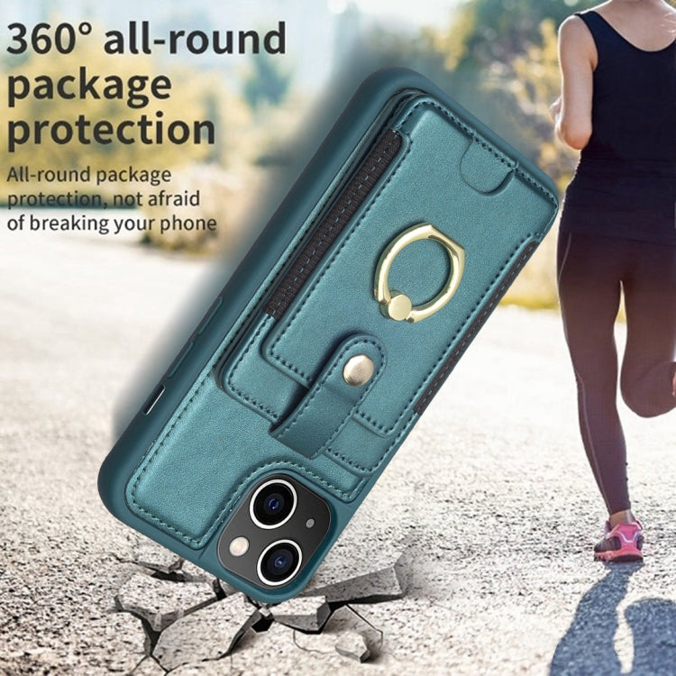 BF27 Metal Ring Card Bag Holder Phone Case, For iPhone 15, For iPhone 14 Pro Max, For iPhone SE 2022 / 2020 / 8 / 7, For iPhone 13 Pro Max, For iPhone 13 Pro, For iPhone 12 / 12 Pro